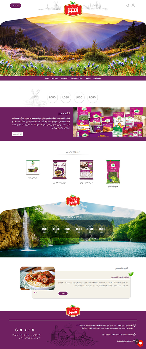 طراحی سایت فروشگاه اینترنتی مواد غذایی